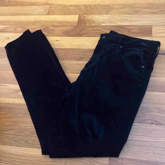 Adriano Goldschmied Black High Rise Velvet Jeans Size 31R - Picture 1 of 10
